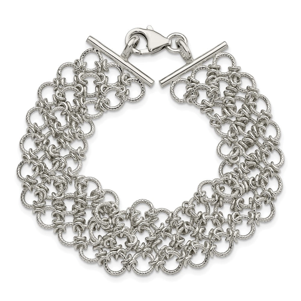 7.5 Zoll Sterlingsilber Multi-link Armband