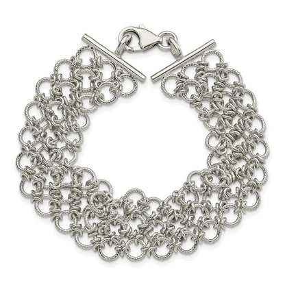 7.5 Zoll Sterlingsilber Multi-link Armband