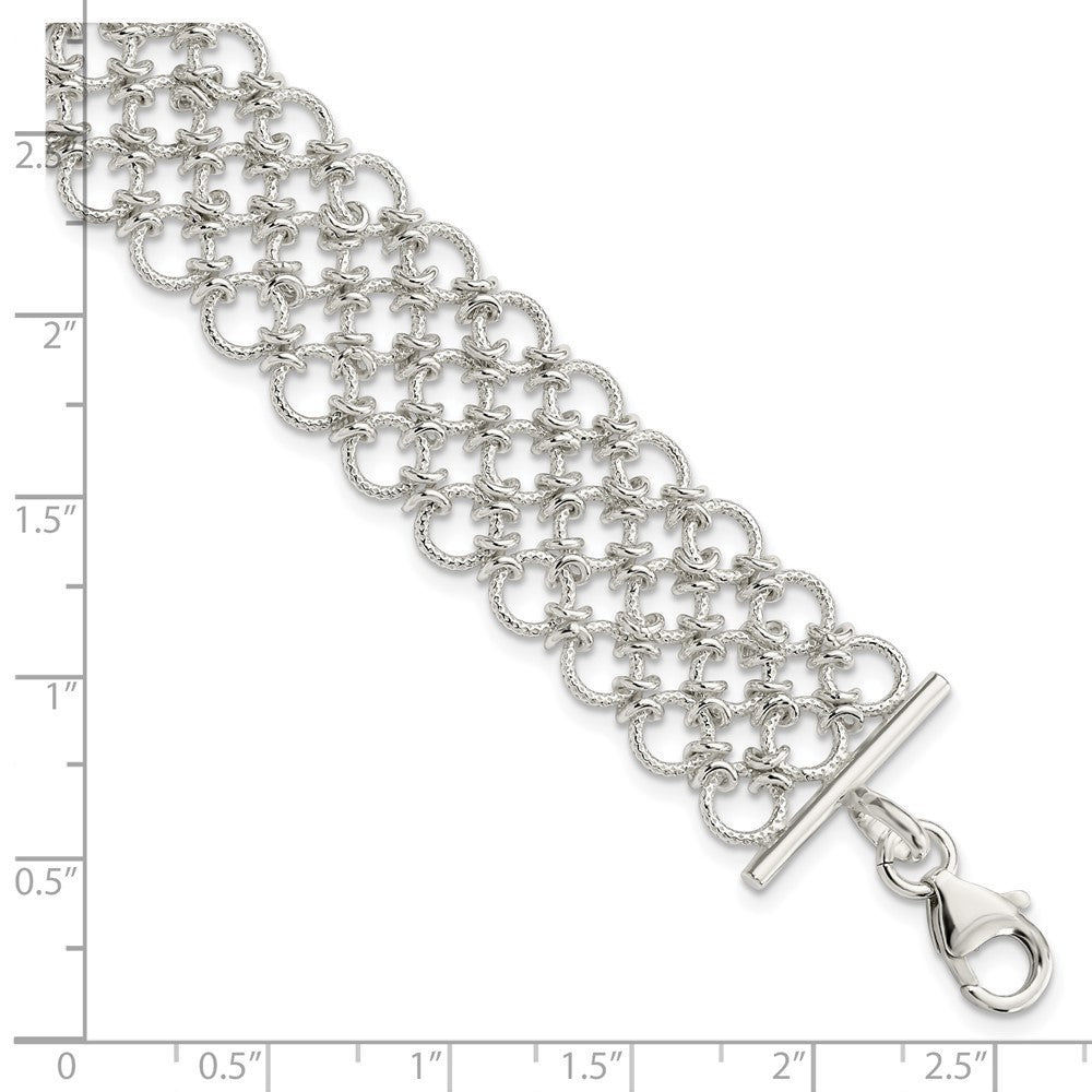 7.5 Zoll Sterlingsilber Multi-link Armband