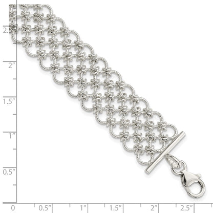 7.5 Zoll Sterlingsilber Multi-link Armband
