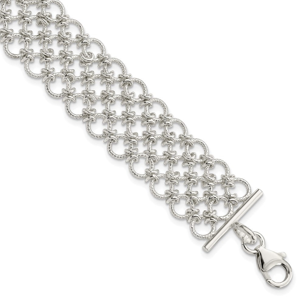 7.5 Zoll Sterlingsilber Multi-link Armband