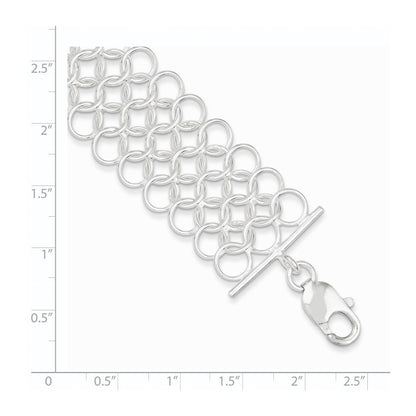 7.5 Zoll Sterlingsilber Multi-link Armband