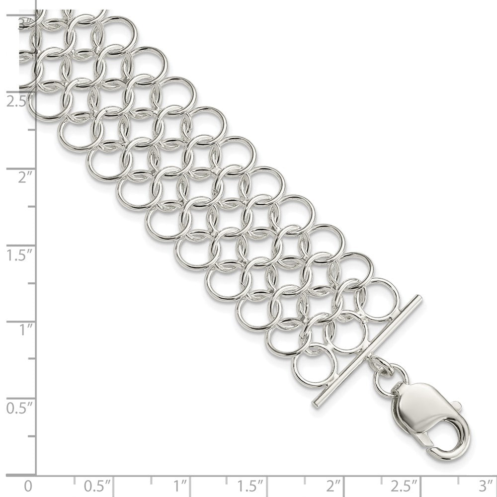 7.5 Zoll Sterlingsilber Multi-link Armband