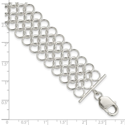 7.5 Zoll Sterlingsilber Multi-link Armband