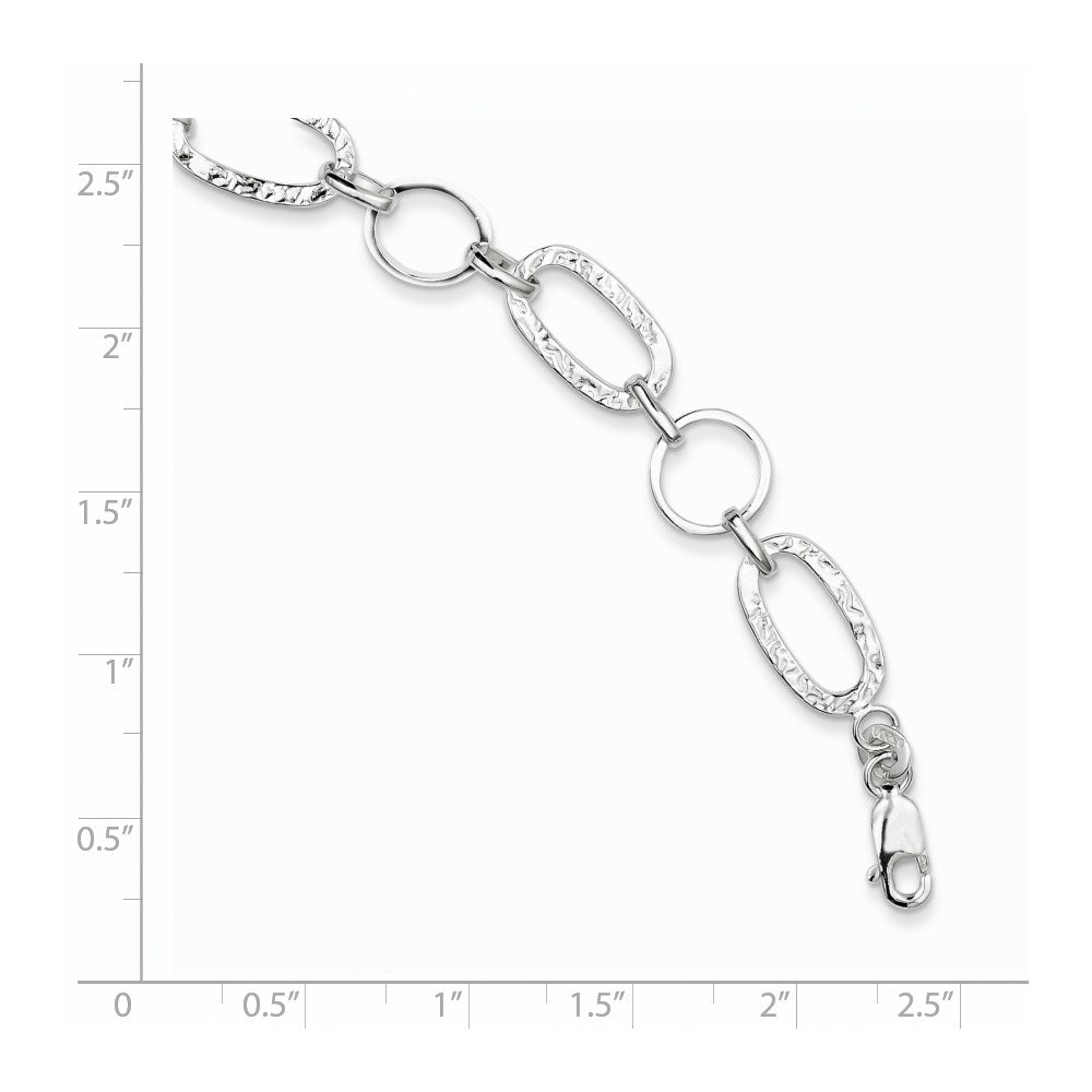7.5 Zoll Sterlingsilber Kreis Armband