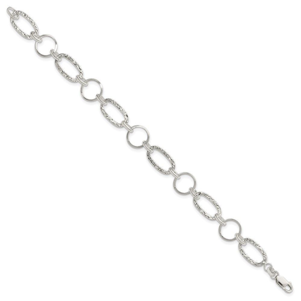 7.5 Zoll Sterlingsilber Kreis Armband