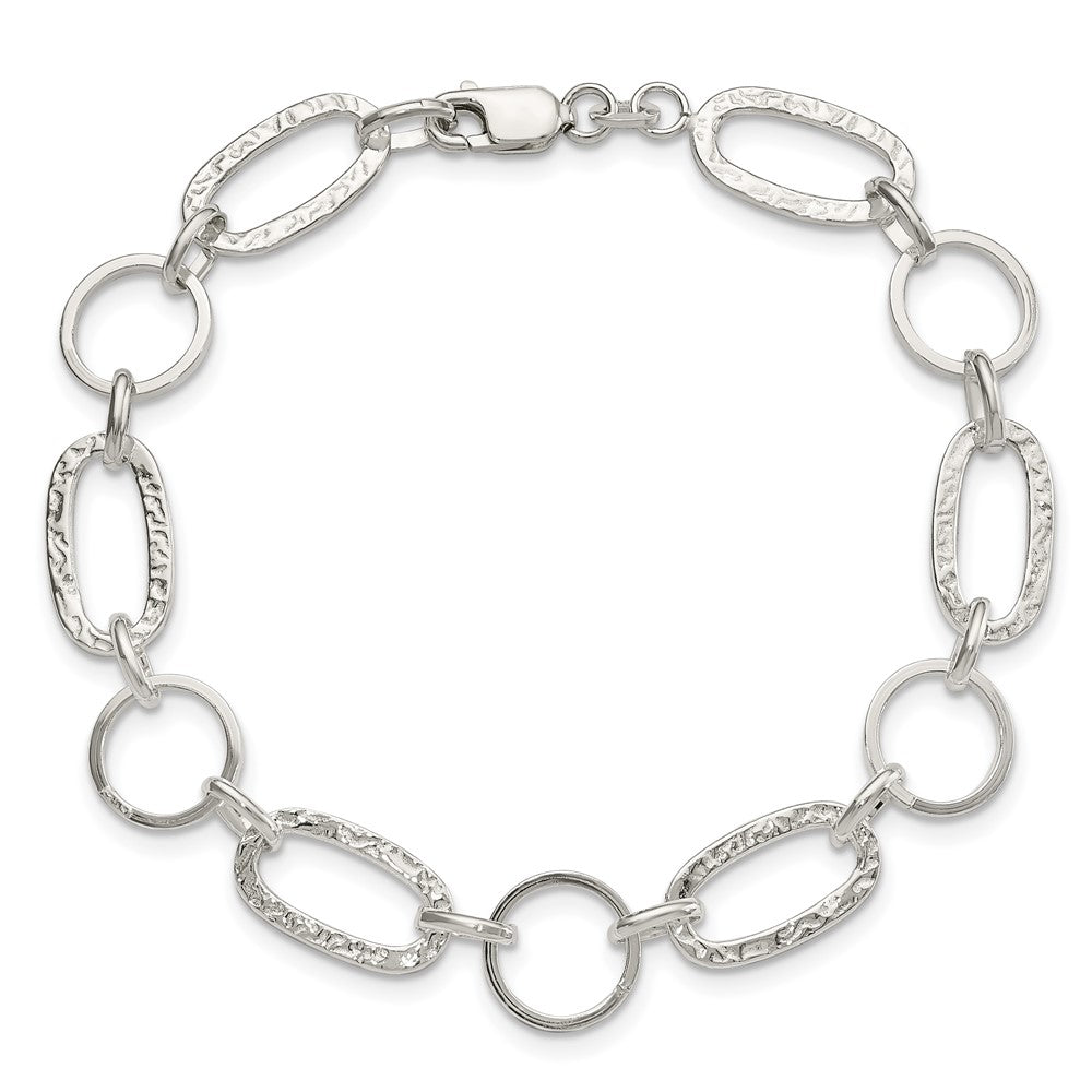 7.5 Zoll Sterlingsilber Kreis Armband