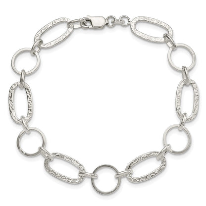 7.5 Zoll Sterlingsilber Kreis Armband