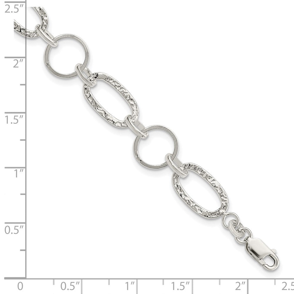 7.5 Zoll Sterlingsilber Kreis Armband