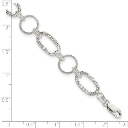 7.5 Zoll Sterlingsilber Kreis Armband