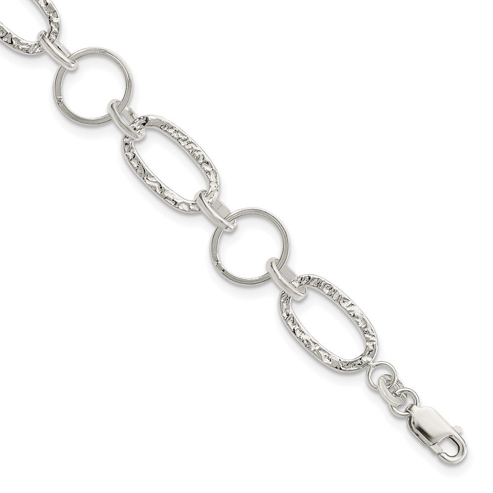 7.5 Zoll Sterlingsilber Kreis Armband