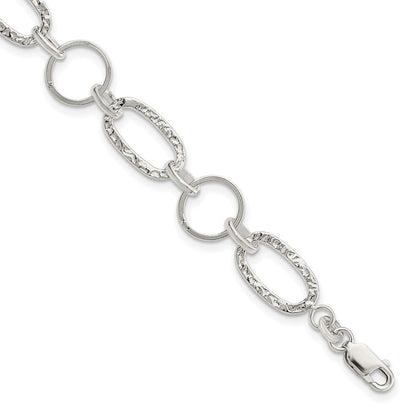 7.5 Zoll Sterlingsilber Kreis Armband