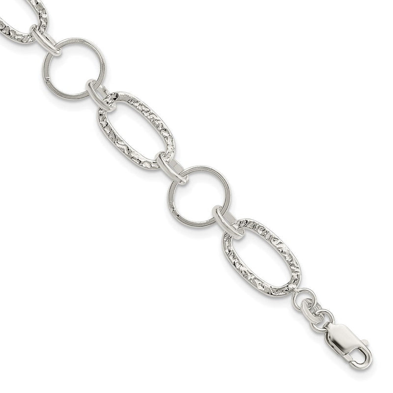 7.5 Zoll Sterlingsilber Kreis Armband