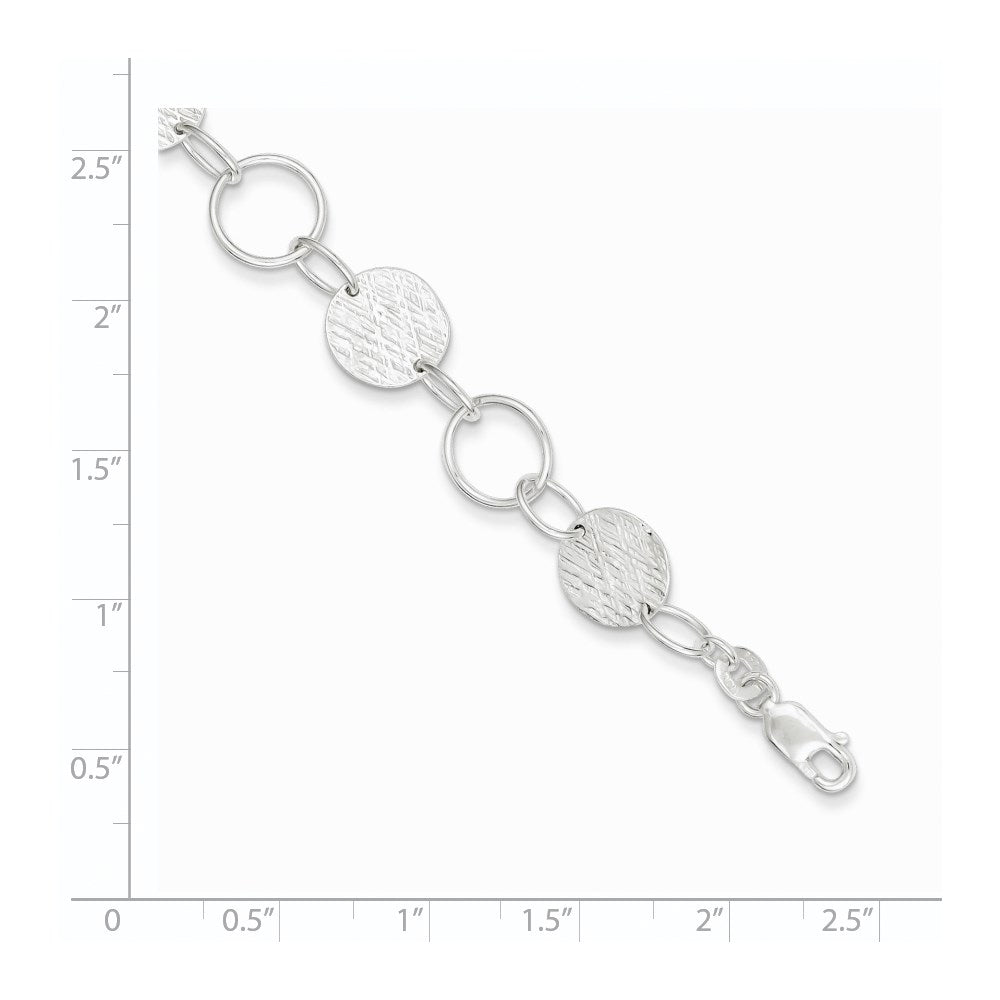 7.5 Zoll Sterlingsilber Fantasie Kreis Armband