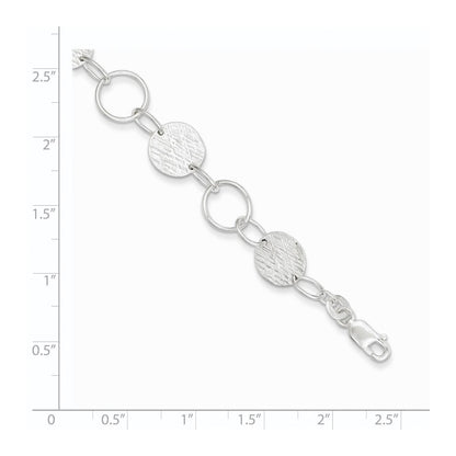 7.5 Zoll Sterlingsilber Fantasie Kreis Armband