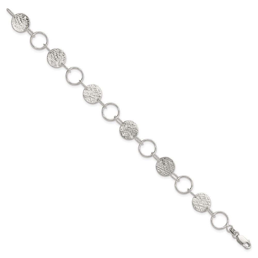7.5 Zoll Sterlingsilber Fantasie Kreis Armband