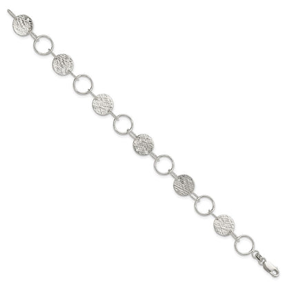 7.5 Zoll Sterlingsilber Fantasie Kreis Armband