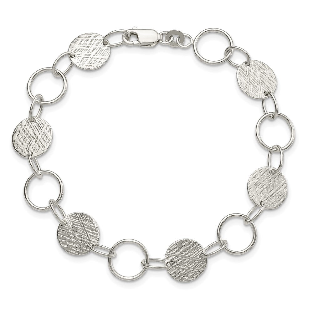 7.5 Zoll Sterlingsilber Fantasie Kreis Armband