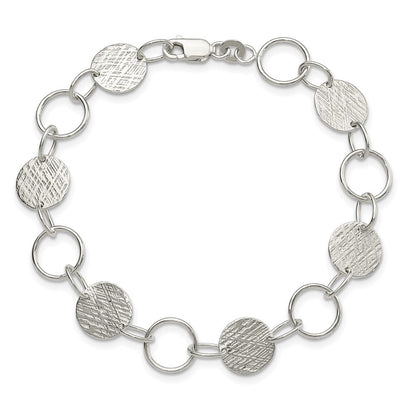 7.5 Zoll Sterlingsilber Fantasie Kreis Armband