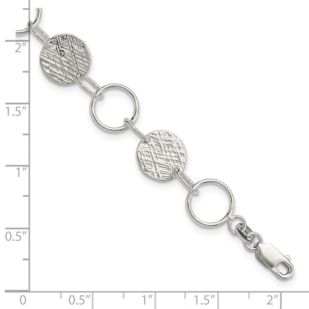 7.5 Zoll Sterlingsilber Fantasie Kreis Armband