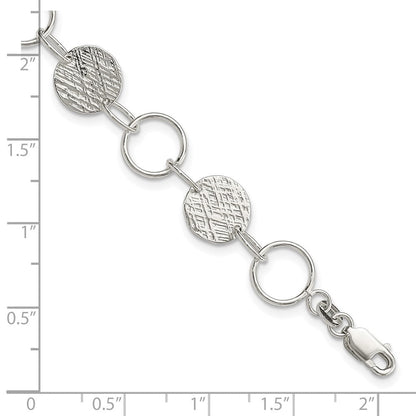 7.5 Zoll Sterlingsilber Fantasie Kreis Armband