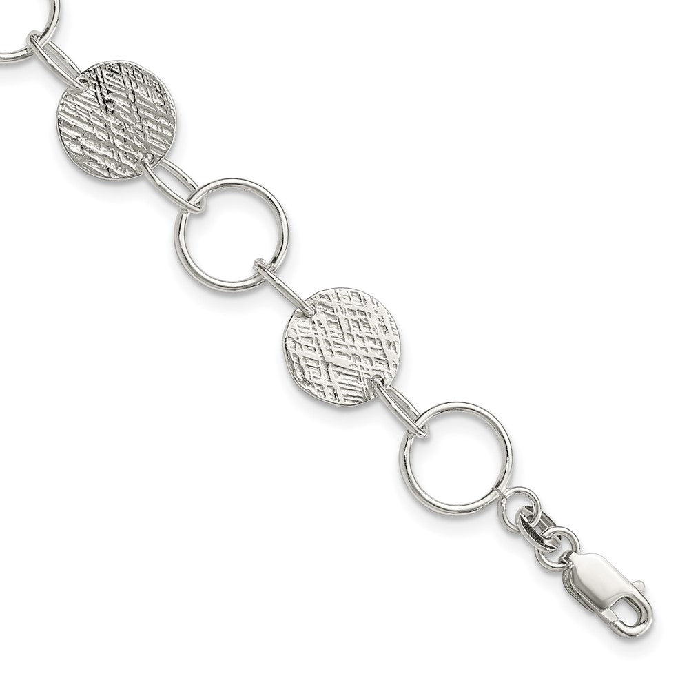 7.5 Zoll Sterlingsilber Fantasie Kreis Armband