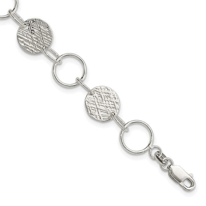 7.5 Zoll Sterlingsilber Fantasie Kreis Armband