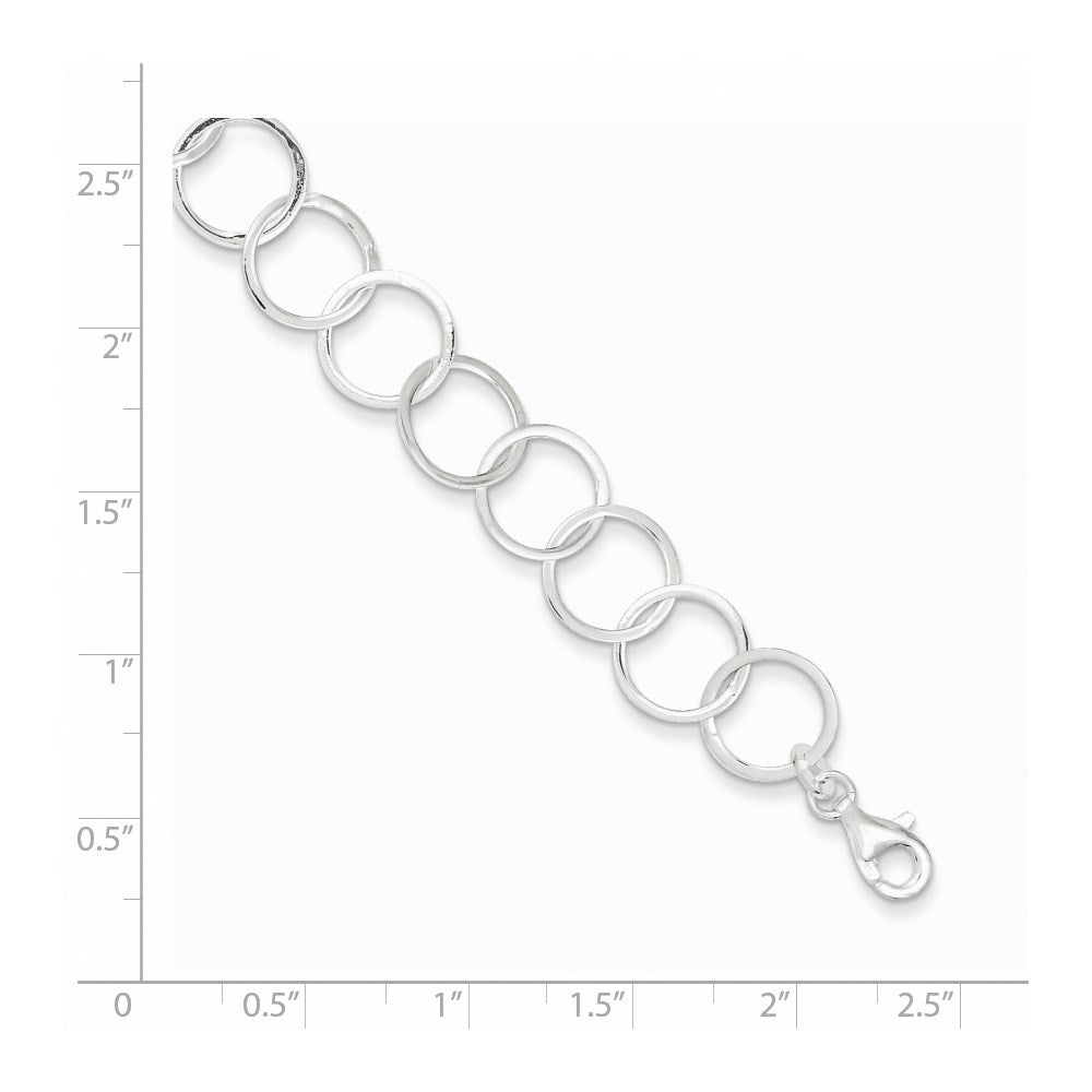 7.5 Zoll Sterlingsilber Kreis Armband