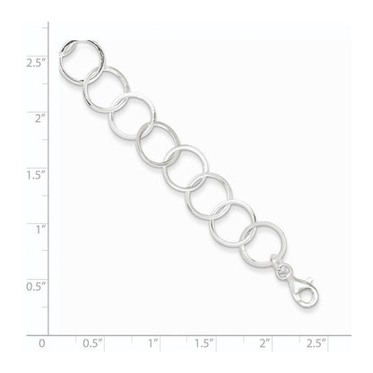 7.5 Zoll Sterlingsilber Kreis Armband