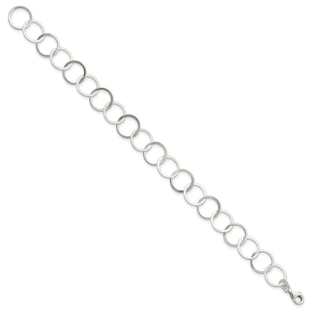 7.5 Zoll Sterlingsilber Kreis Armband