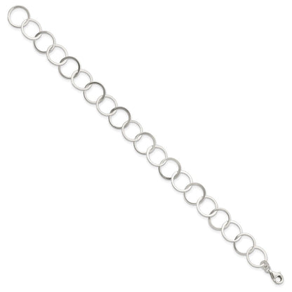 7.5 Zoll Sterlingsilber Kreis Armband