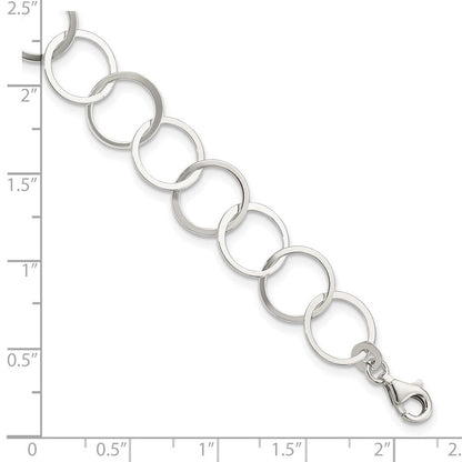 7.5 Zoll Sterlingsilber Kreis Armband