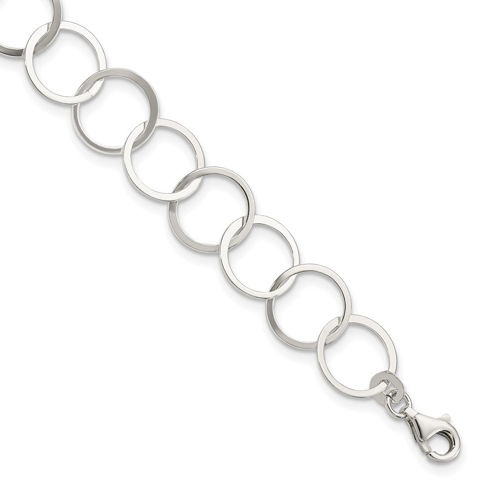 7.5 Zoll Sterlingsilber Kreis Armband