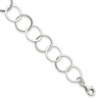 7.5 Zoll Sterlingsilber Kreis Armband