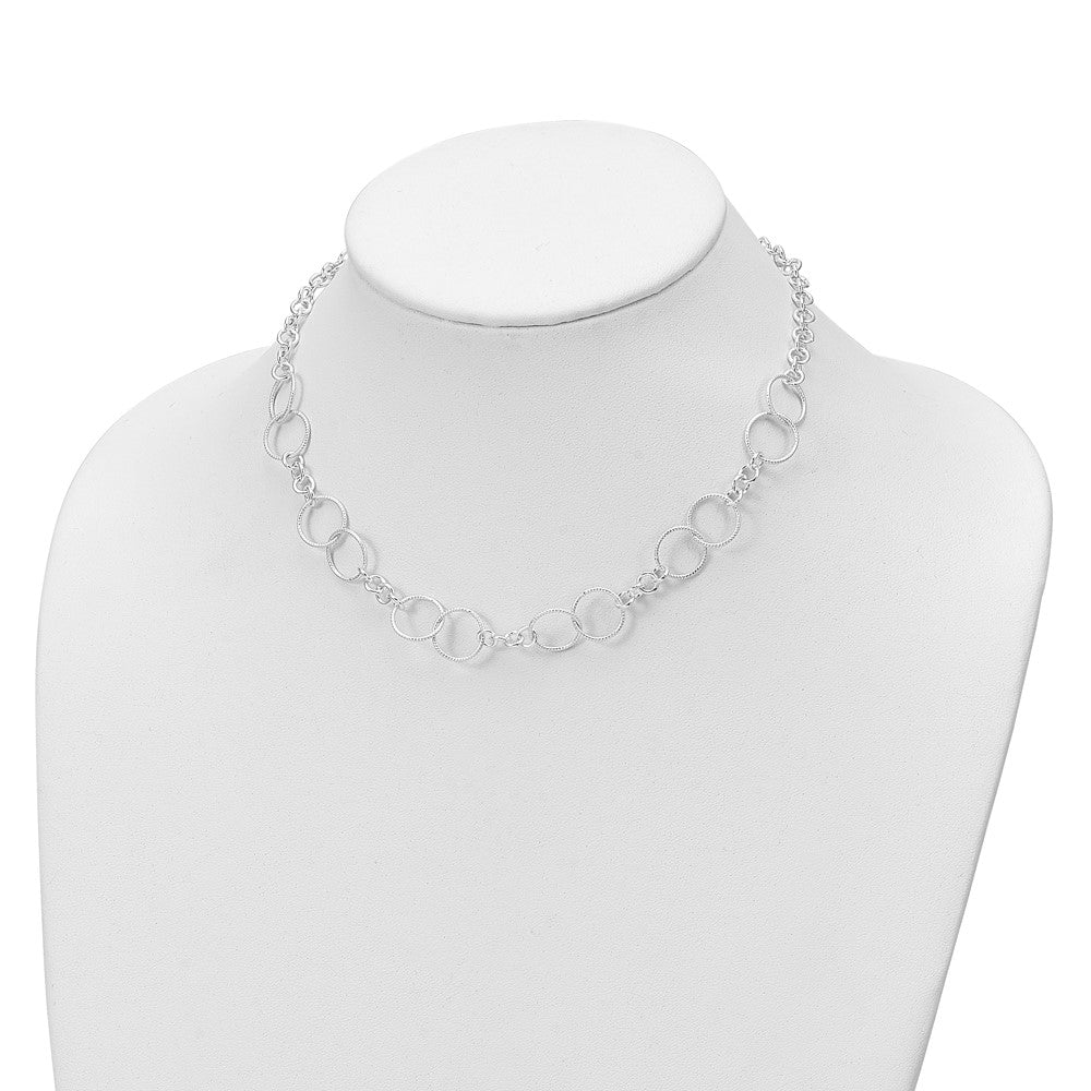 18 Zoll Sterlingsilber Halskette, Armband und Ohrring Set
