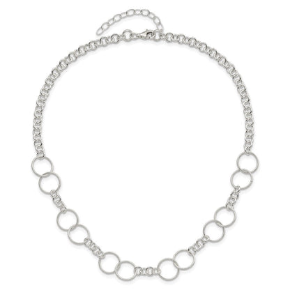 18 Zoll Sterlingsilber Halskette, Armband und Ohrring Set