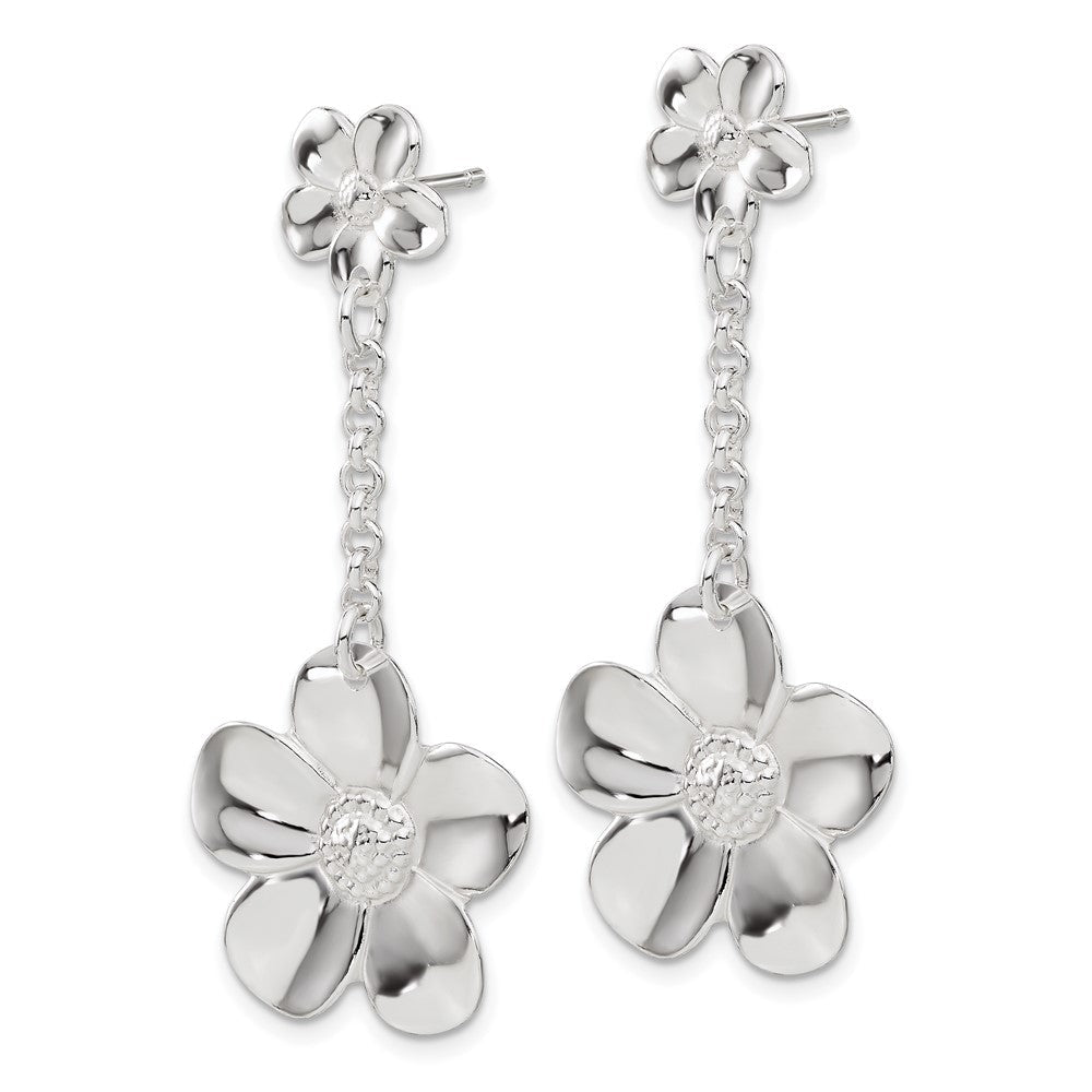 Sterlingsilber Blumen Halskette und Ohrring Set
