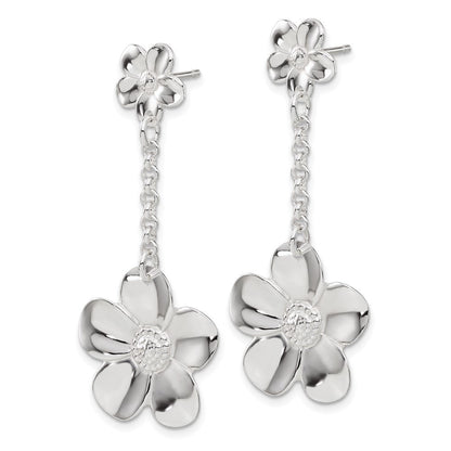 Sterlingsilber Blumen Halskette und Ohrring Set