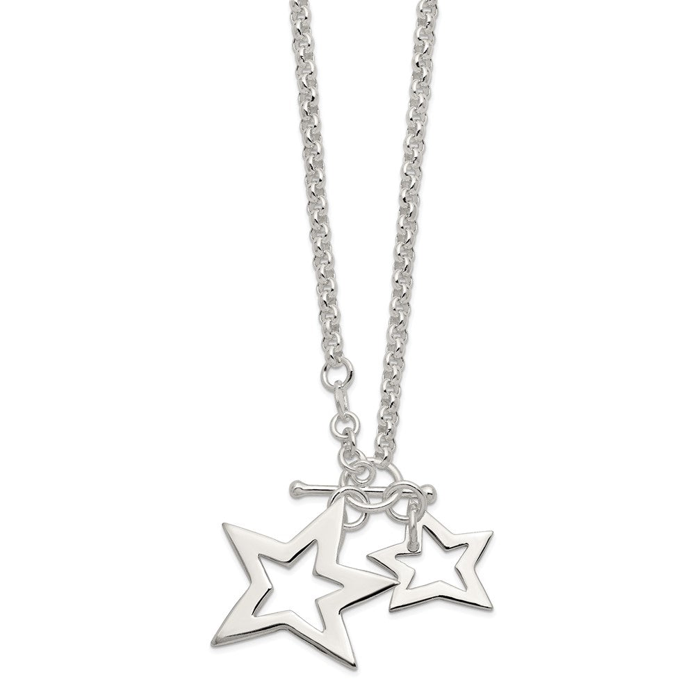 Sterlingsilber Fantasie Sterne Halskette