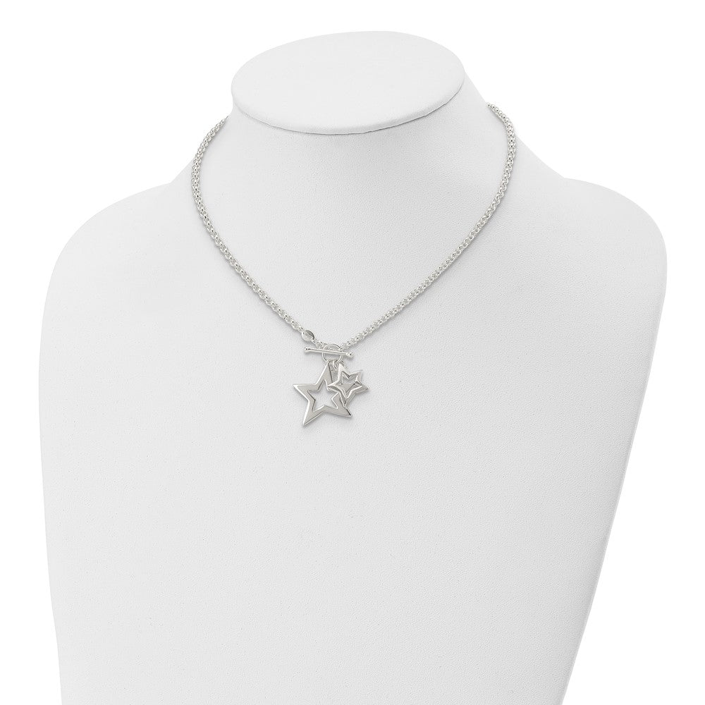 Sterlingsilber Fantasie Sterne Halskette