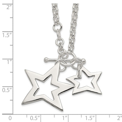 Sterlingsilber Fantasie Sterne Halskette