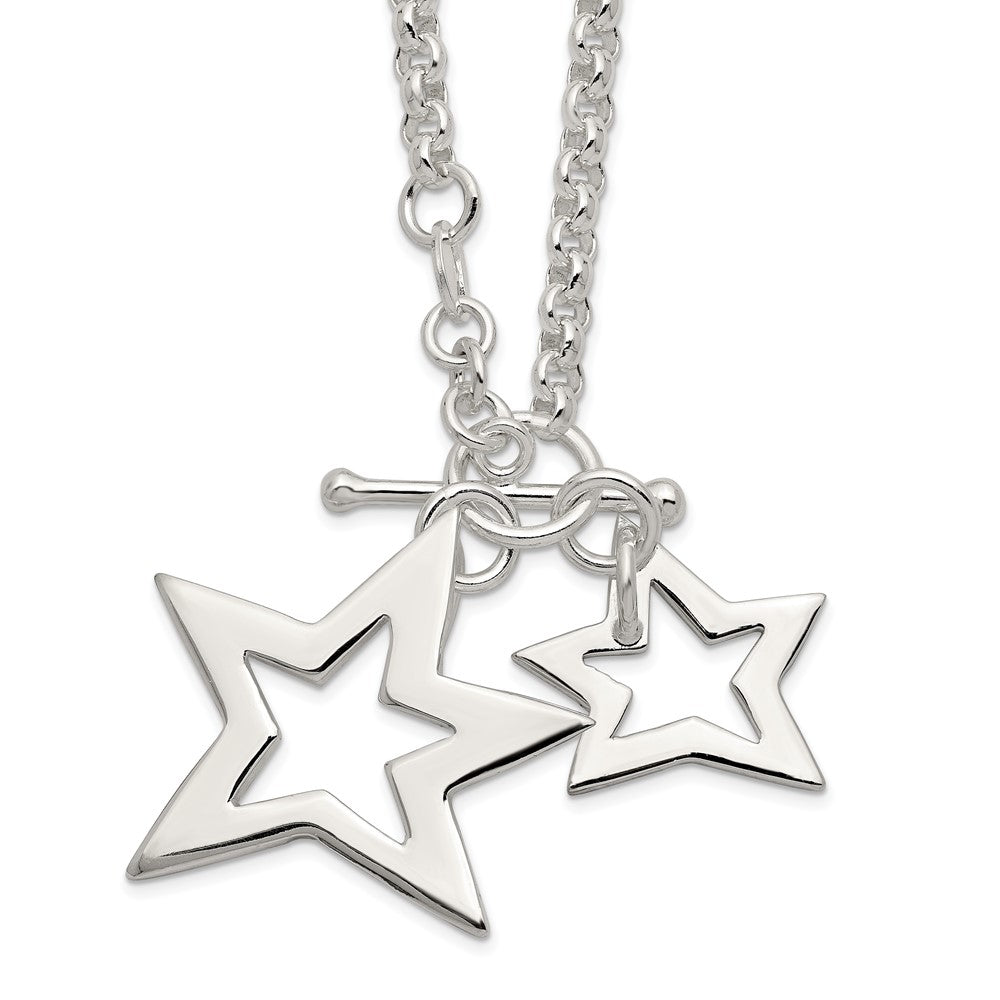 Sterlingsilber Fantasie Sterne Halskette