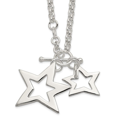 Sterlingsilber Fantasie Sterne Halskette