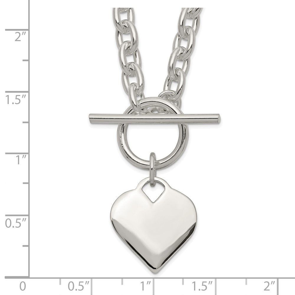 Sterlingsilber Gravierbar Herz Knebel Halskette