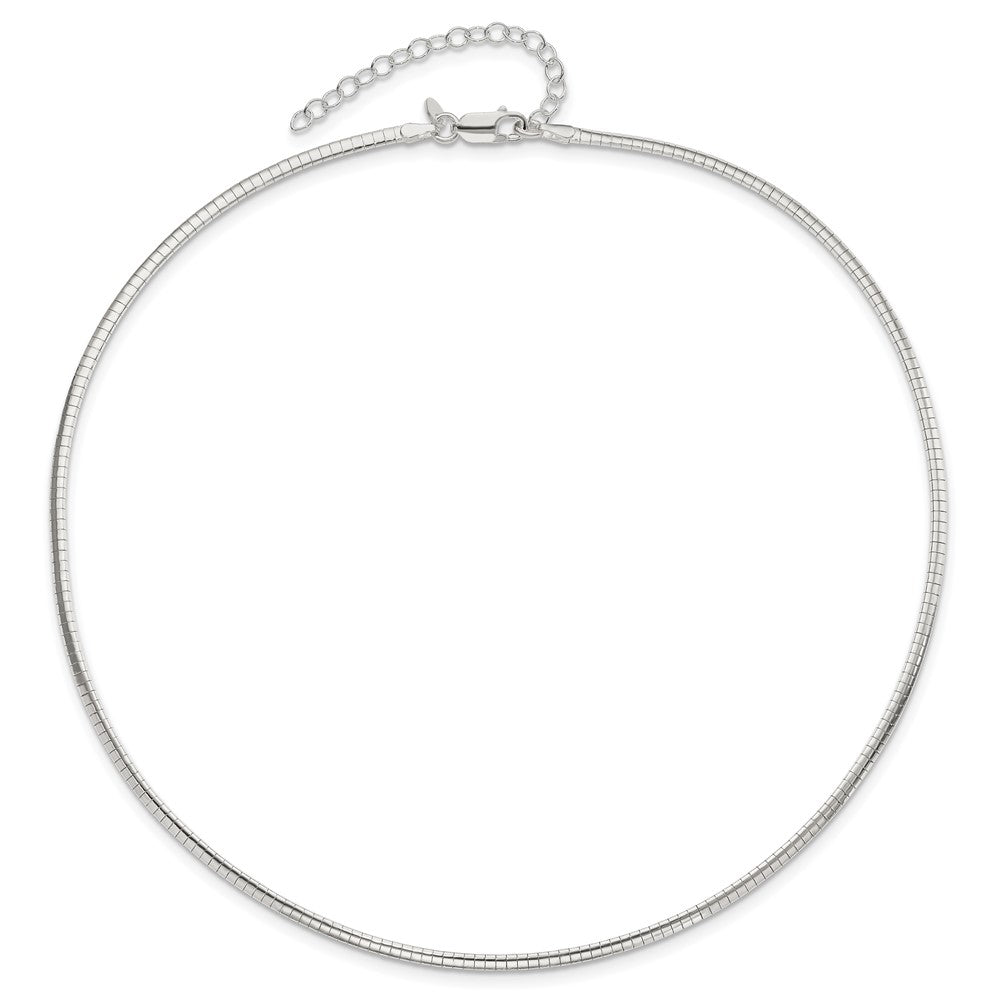 16 Zoll Sterlingsilber 2mm mit 2 in Verlängerung Cubetto Halskette