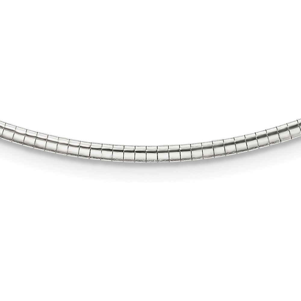 16 Zoll Sterlingsilber 2mm mit 2 in Verlängerung Cubetto Halskette
