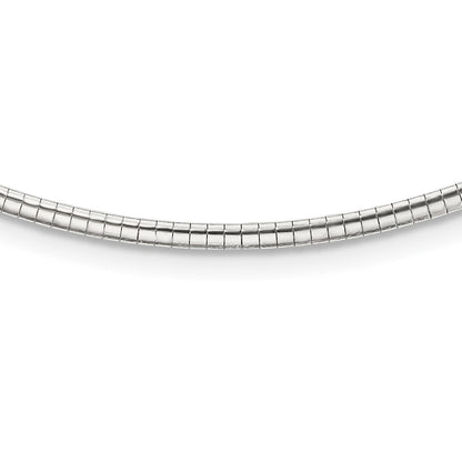 16 Zoll Sterlingsilber 2mm mit 2 in Verlängerung Cubetto Halskette