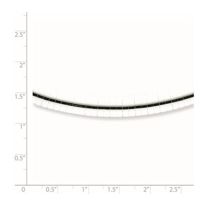 16 Zoll Sterlingsilber Rhodiniert 6mm mit 2 in Verlängerung Cubetto Halskette