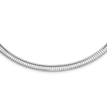 16 Zoll Sterlingsilber Rhodiniert 6mm mit 2 in Verlängerung Cubetto Halskette