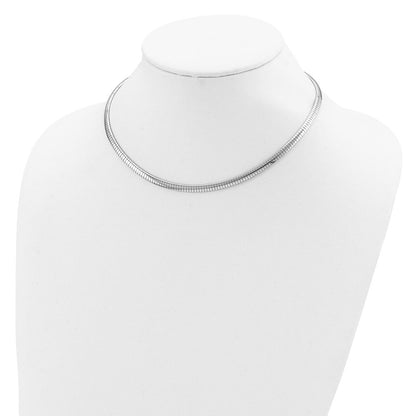 16 Zoll Sterlingsilber Rhodiniert 4mm mit A 2 Extention Cubetto Halskette